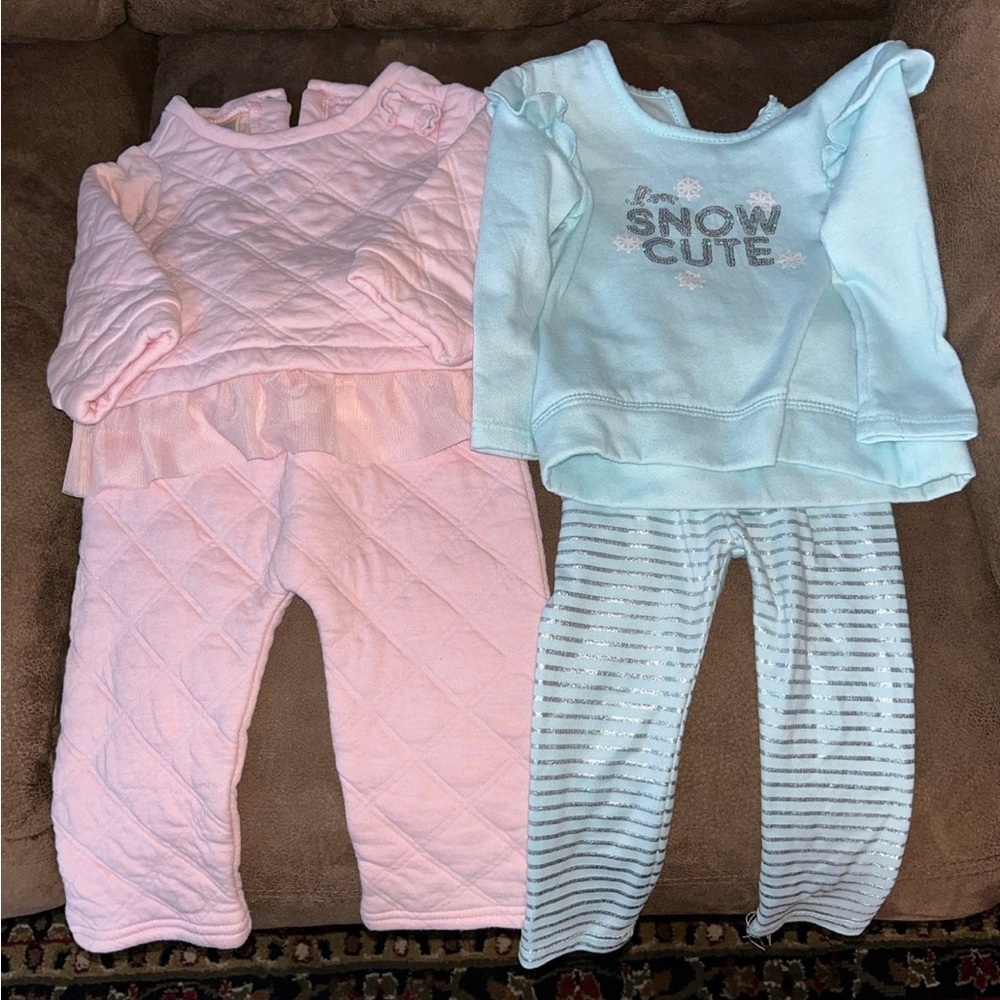 Two 12 month baby girl outfits